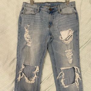Distressed jeans